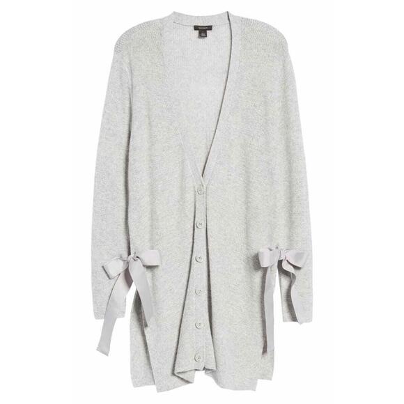 NEW Halogen Side Tie Cardigan in Gray- Size XL #NA92 - Picture 1 of 5